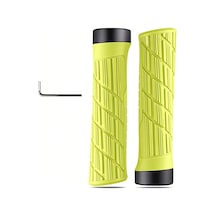 Xiyyadms Mountain Bisiklet Anti Kayma El Tuttuğu, Dayanıklı Silikon-gümüş Alüminyum, Sert Tutuş Ve Sönümleme Özelliği, Sarı 1 Çift