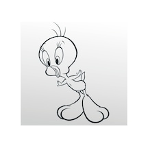 Folyo Sticker Tweety 200cm Uzunluk Siyah