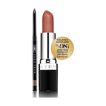 True Perfectly Mat Ruj - Marvelous Mocha + Dudak Kalemi - Simply Spice Seti Marvelous Mocha - 69867234 Diğer
