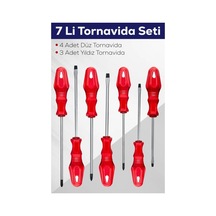 7'li Tornavida Seti 4 Adet Düz Tornavida 3 Adet Yıldız Tornavida 80547350