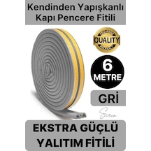 1. Sınıf Gri Kapı Pencere Soğuk Toz Geçirmez İzolasyon Fitili Yapışkanlı Isı Yalıtım 2x3 6 Mt Diğer