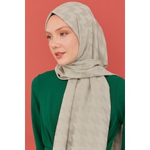 Mirsoy Scarf Kazayağı Desen İpeksi Jakar Şal - Ada Çayı Açık Yeşil