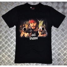 Stoned&Fame Jack Sparrow Baskılı T-shirt SIYAH Siyah
