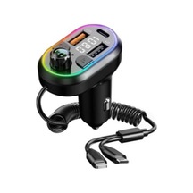 S-link Sl-bt307 Çift Usb 5v 3.1a-1a Led Işıklı Siyah 2 İn 1 C Port + İphone Bluetooth Fm Transmitter