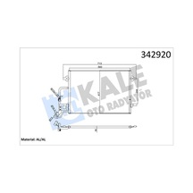 Kale 342920 Klima Radyatörü Kondanser - Vw Passat 2001-2005 1.8 T Klimalı Modeller 3b0260401b - 3b0260401 - 3b0260401a - 3b0260403