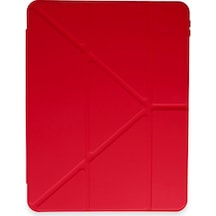 Newface - 207 - Xiaomi Pad 6 Kılıf Kalemlikli Mars Tablet Kılıfı - Ece-umay - - Kırmızı