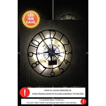 Led Işıklı Rakamlı Duvar Saati Sessiz Dekoratif Modern Siyah Duva Siyah