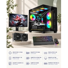Symoon SYMOONPC0202 R7-5700X 8 GB 16 GB 1 TB SSD RTX5060 24.5" Dos Masüstü Oyuncu Bilgisayarı