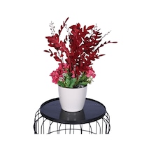 Yapay Çiçek Sitesi Yapay Okaliptus Bitkisi Bordo 45 Cm
