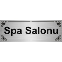 Spa Salonu 7x20cm Gümüş Renk Metal Yönlendirme Levhası