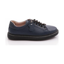 Dgn P64 Kadin Bağcikli Düz Taban Sneaker Ayakkabi Lacivert