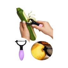 Soyacak Silikon Saplı Tombul Çelik Lazer Kesim Meyve Sebze Soyacağı Beyaz Diğer