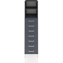 Kronos Dolap 2 Raflı 7 Çekmeceli 44x59x182 Antrasit-antrasit Antrasit