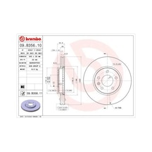 Brembo 09b35611 Ön Fren Aynası Insignia B 16 Inc 18 Astra J 09 Zafira C 11 Cruze 09 300x26x5 Delikli Havalı 13502051 13502052