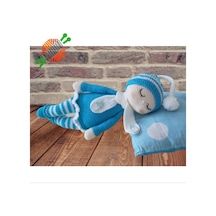 Amigurumi Oyuncak Uyku Arkadaşı Mavi Bebek 45Cm