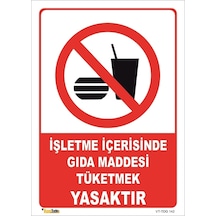 Işletme Içerisinde Gıda Tüketmek 25x35 Cm Dekota 3 Mm