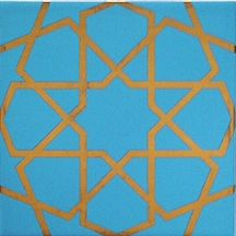 Armada Çini 20x20 Cm Sp 89 Turkuaz Metalik Kütahya Çini Karo