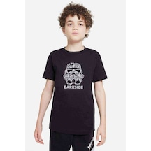Tshirthane Dark Side Baskılı Unisex Çocuk Siyah T-Shirt (534613360)