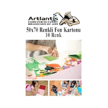 Fon Kartonu 10 Lu 50x70 Cm 3 Paket Arlantis 10 Renk Fon Kartonu 50 70 Okul Sınıf Kreş Anasınıfı