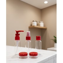 5 Li Seyahat Kozmetik Şişesi Seti 30 Ml Çantalı