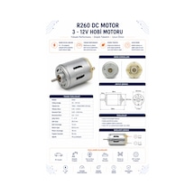 R260 Dc Motor - 3-12v Hobi Motoru