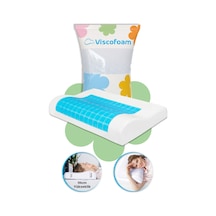 Viscofoam Terletmeyen Boyun Destekli Ortopedik Yastık Jelli Visco Yastık - 57x37x10-7cm