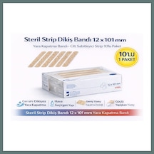 Bezos Steril Strip Dikiş Bandı 12 X 100 Mm Yara Kapatma Bandı Cilt Sabitleyici Strip 6'lı 1 Paket Ventra