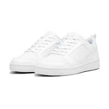 Puma Rebound V6 Low Unısex Spor Ayakkabı Beyaz Gri Beyaz - Gri