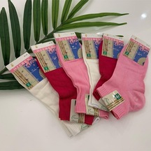 Özeren Bambu Bayan Patik Çorabı Dikişsiz 12 Çift 0035 Çok Renkli