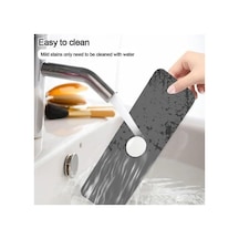 Su Emici Lavabo Kenar Matı Kaymaz Mutfak Tezgah Matı, Musluk Damlama Tutucu, Lavabo Sıçrama Koruyucu, Banyo Ve Sünger Tutucu Mat, Su Geçirmez Ve Dayanıklı Banyo Kaymaz Tezgah Mat Altın