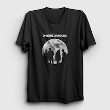 Presmono Unisex Moon Imagine Dragons T-shirt Siyah
