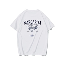 Brz Collectıon Brz Collection Unisex Oversize Margarita Cocktail T-shirt Beyaz