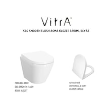 VitrA S60 Smooth Flush Asma Klozet 7510L003-0090 + VitrA Unıversal 2 Soft Klozet Kapağı 121-003-909