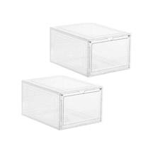 Suntek Şeffaf Ayakkabı Kutusu İstiflenebilir Manyetik Kapatma