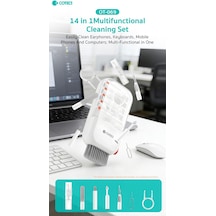 Premium Araç Aksesuar Ofis Coteci 14'ü 1 Arada Klavye Telefon Kulaklık Laptop Temizlik Kiti