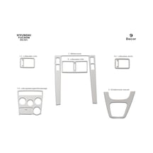 Hyundai Tucson Torpido Kaplama 2004-2010 9 Parça Alüminyum