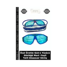 Özel Üretim Gl6-1 Yüzücü Gözlüğü Mavi -yeşil Tatil Aksesuar Görüş Mavi - Yeşil