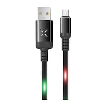 Konfulon Dc09 Ses Duyarlı Işıklı Micro Usb Kablo 1m 2a - Siyah Belirtilmemiş