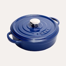 Sürel Parlak Koyu Mavi Döküm Sığ Tencere 24 Cm. Mavi