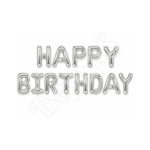 Happy Birthday Folyo Banner Gümüş
