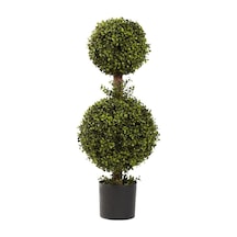 Yapay Ağaç Şimşir Top Büyük Ve Orta Top 2Li Model 70X28Cm