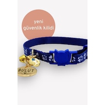 Caramelos Güvenlik Kilitli Kedi Tasması, Isimli Kedi Tasması, Kedi Isimlik, Kedi Künyesi, Safety Click Mavi 3-stand Diğer