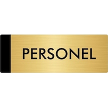 Metal Yönlendirme Levhası, Departman Kapı Isimliği Personel 10x20 Cm Altın Renk