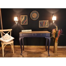 Wooding 100 Cm Çekmeceli Masif Lacivert Naturel Dresuar (548588024) Lacivert