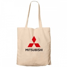 Mitsubishi Logo Krem Kanvas Bez Çanta