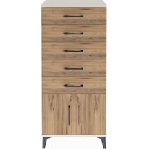 Arges Dolap 5 Raflı 2 Kapaklı 60x30x134 Aytaşı-çam Aytaşı