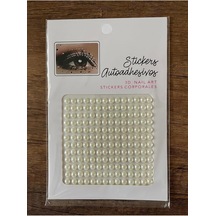 1 Adet İnci Taşlı Yapıştırma Tırnak Saç Makyaj Stickerı Yüz Taşı Yapışkanı Taş Sticker