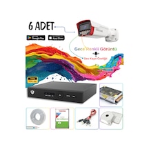 Adecam 6 Lı Full Hd Ahd Güvenlik Kamera Sistemi - Gece Renkli & Sesli Set + 30 Gün Kayıt, Cepten İzleme