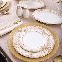 Evaliza Infinity Gold 60 Parça 12 Kişilik Yemek Takımı Renkli