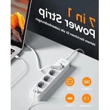 4 Yollu Çoklu Priz, 2 Metre, Anahtarlı Ve Usb Girişi İle 0 4 Yollu Çoklu Priz, 2 Metre, Anahtarlı Ve Usb Girişi İle 0